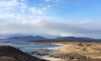 Sanna Bay in Ardnamurchan, looking out towards Eigg and Rhum